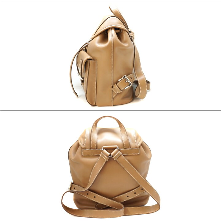 楽天市場】PRADA【プラダ】B6677B バックパック レザー キャメル  