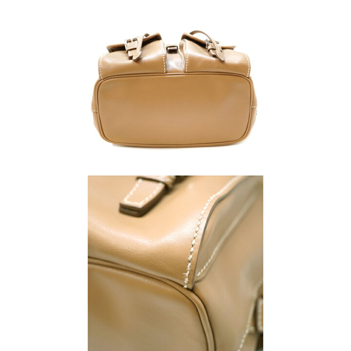 楽天市場】PRADA【プラダ】B6677B バックパック レザー キャメル  