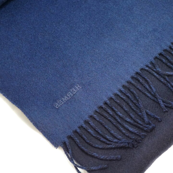 楽天市場】HERMES【エルメス】マフラー レクトヴェルソ ネイビー系  
