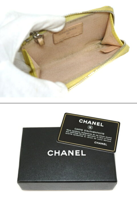 楽天市場】CHANEL【シャネル】A70610 コインケース レザー イエロー系 