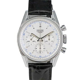 タグホイヤー Tag-heuer CS3110.BC0725 カレラクラシッククロノグラフ1964リ・エディション シルバー文字盤 手巻き プラスチック風防 ステンレススチール レザー 日常生活防水 メンズ 【中古】