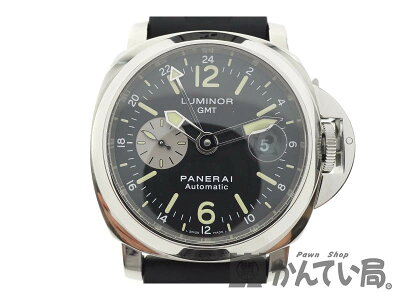 O・PANERAI【オフィチーネ・パネライ】PAM00088ルミノールGMTSS×ラバーオートマチック300M防水メンズ【中古】USED-8質屋かんてい局細畑店h19-5161-1