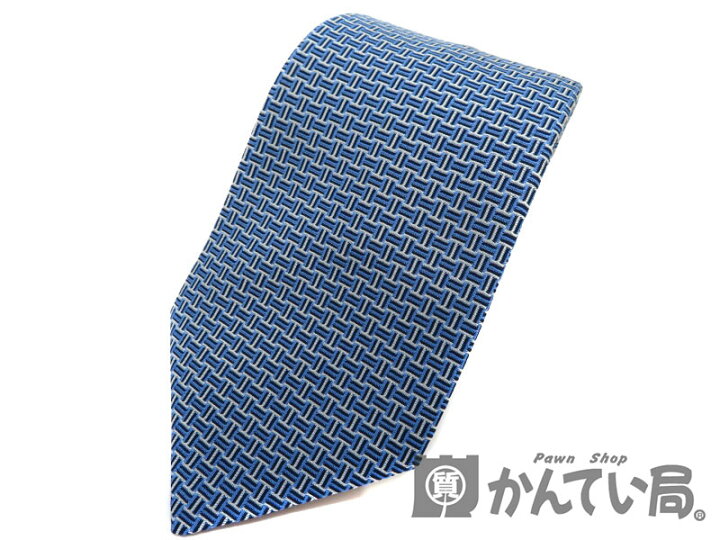楽天市場】HERMES【エルメス】758743T ネクタイ ブルー系 Hモチーフ 約 