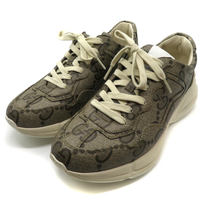 楽天市場】グッチ Gucci 680915 GUCCI100ライトンスニーカー【中古 