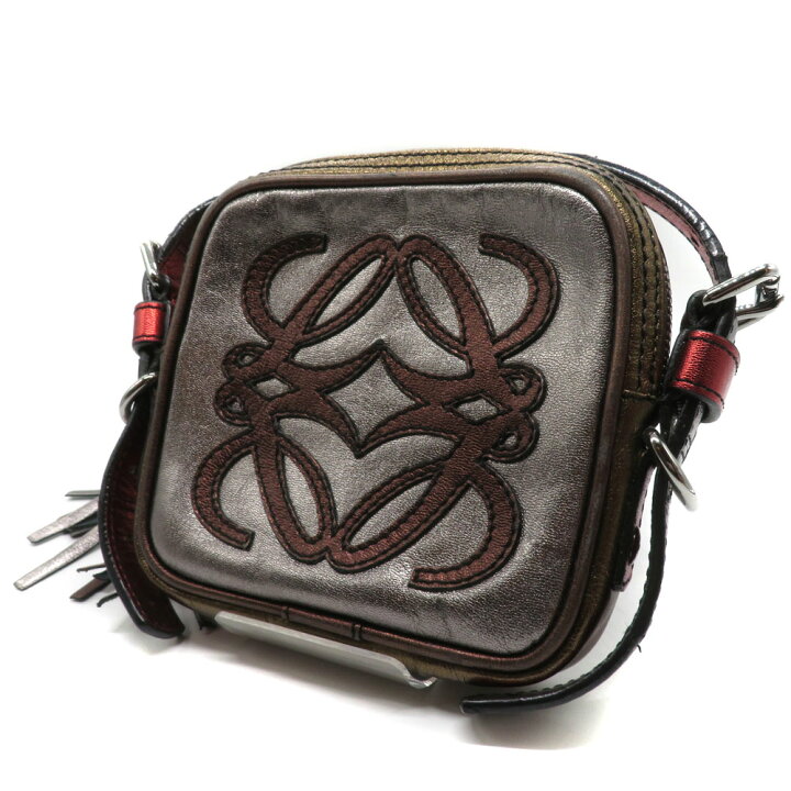 楽天市場】ロエベ Loewe ショルダーバッグ メタリック シルバー 【中古 