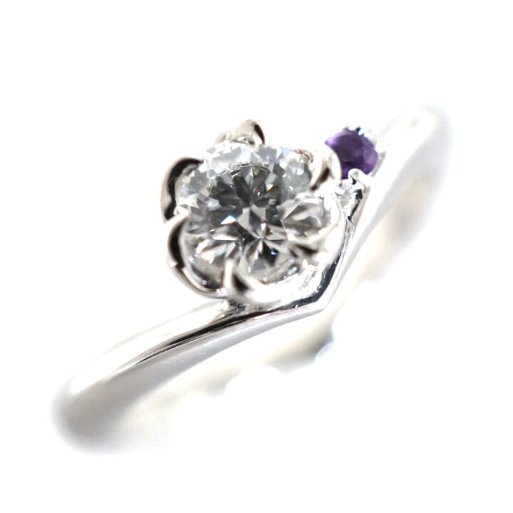 楽天市場】Pt900 プラチナ D0.347ct ダイヤモンド リング 【中古 