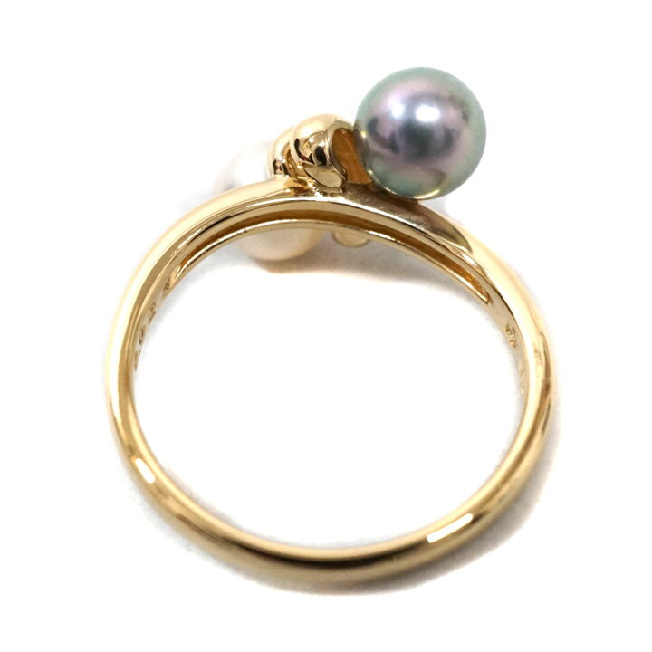 楽天市場】タサキ Tasaki K18 ゴールドD0.02ct パール リング 【中古 