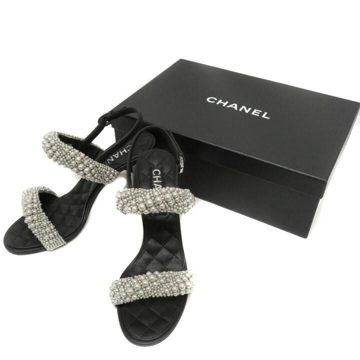 楽天市場】CHANEL 【シャネル】 G33856 サンダル サイズ38 約24cm 8.5 