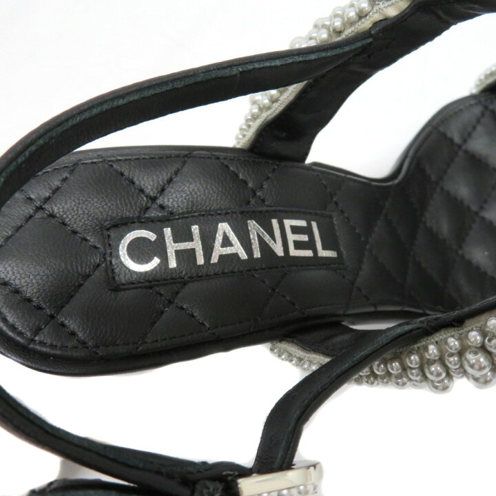 楽天市場】CHANEL 【シャネル】 G33856 サンダル サイズ38 約24cm 8.5 