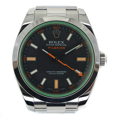 ROLEX【ロレックス】116400GVミルガウスV番腕時計08～10年頃スポーツモデルグリーンガラス耐磁時計稲妻針自動巻きオートマチックメンズウォッチスポロレ【中古】USED-9質屋かんてい局細畑店h2200814