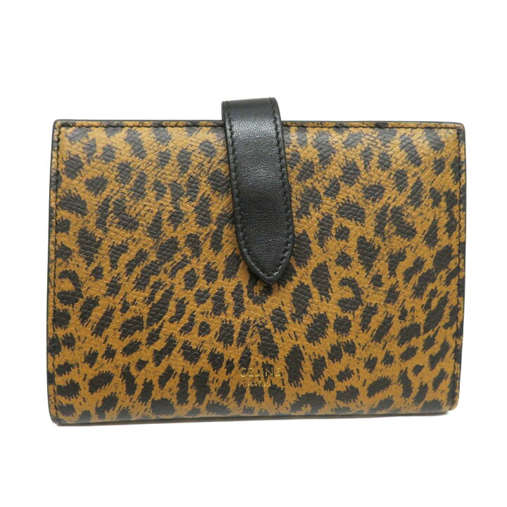 楽天市場】【値下げ】CELINE【セリーヌ】二つ折り財布 レオパード 