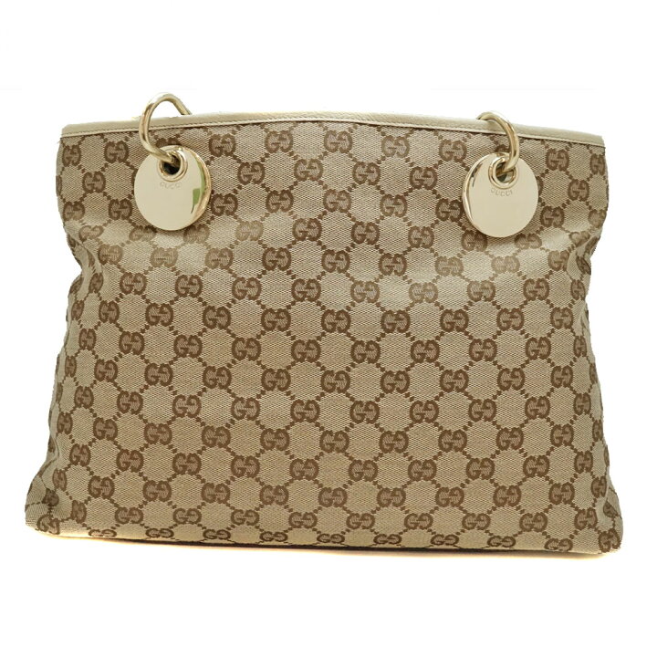 楽天市場】GUCCI【グッチ】120837 トートバッグ キャンバス レザー  