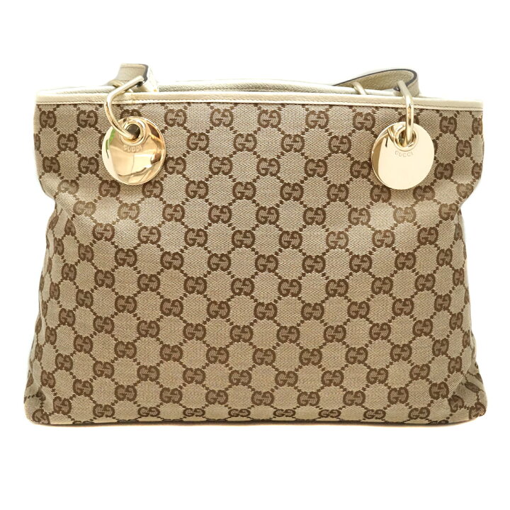 楽天市場】GUCCI【グッチ】120837 トートバッグ キャンバス レザー 