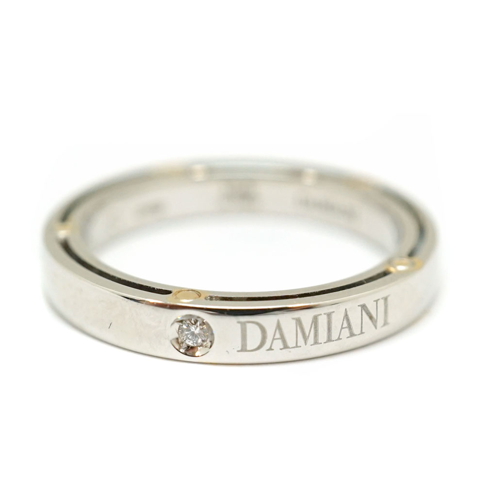 楽天市場】DAMIANI【ダミアーニ】Dサイドリング ダイヤ付き 指輪 K18WG 