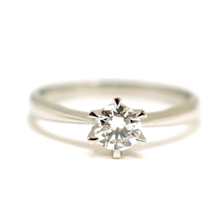 楽天市場】Pt900【プラチナ900】ダイヤモンド0.419ct リング 指輪 約14 