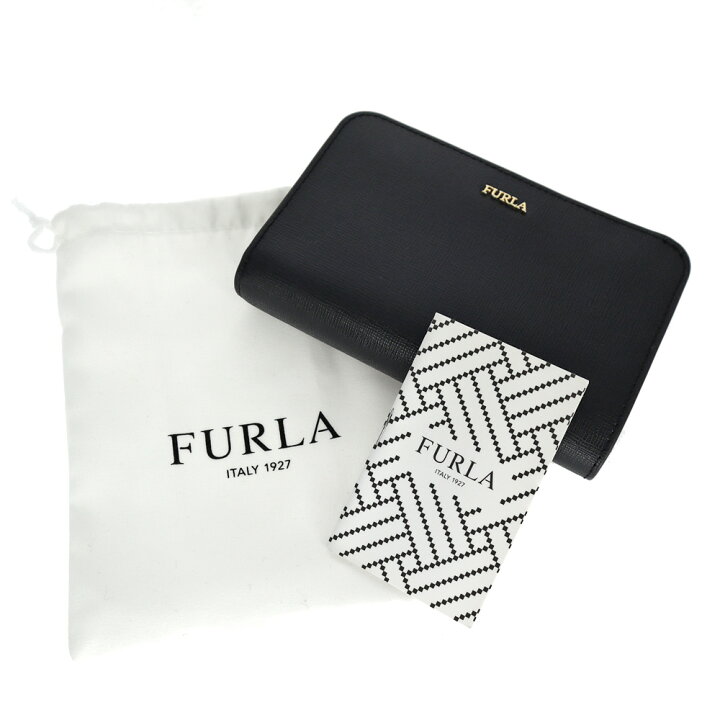 楽天市場】フルラ Furla 二つ折り財布 サイフ ブラック 黒 コンパクト 
