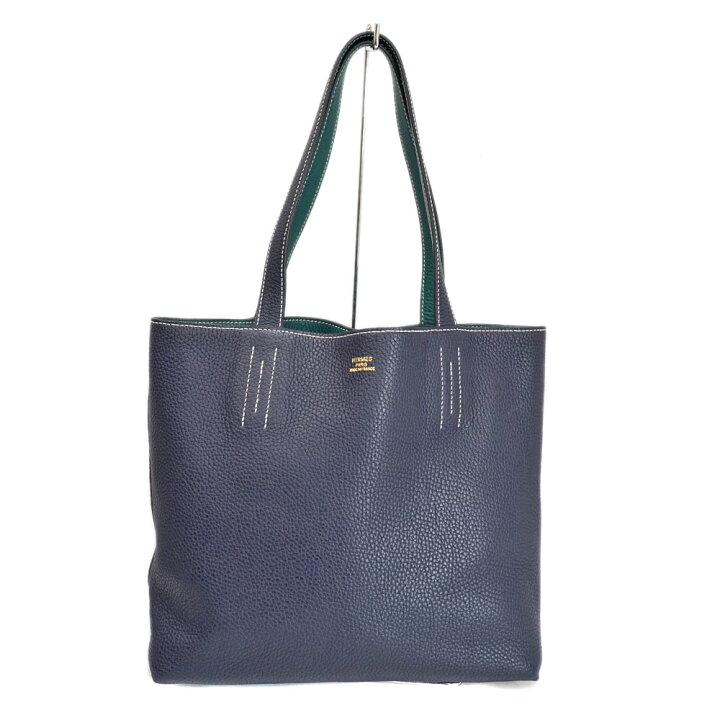 楽天市場】エルメス Hermes ドゥブルセンス28 ネイビー グリーン 
