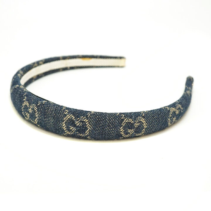 楽天市場】グッチ Gucci 652835 カチューシャ ヘアバンド デニム【中古 