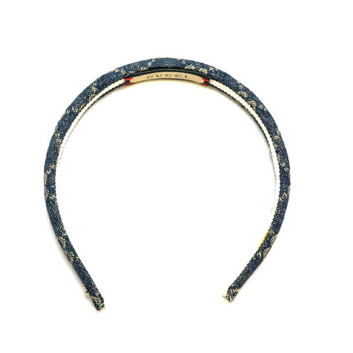 楽天市場】グッチ Gucci 652835 カチューシャ ヘアバンド デニム【中古 