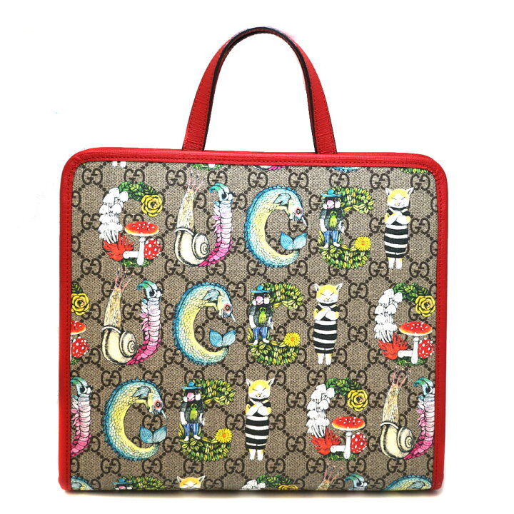 楽天市場】グッチ Gucci 612992 トートバッグ ヒグチユウコ 赤【中古  