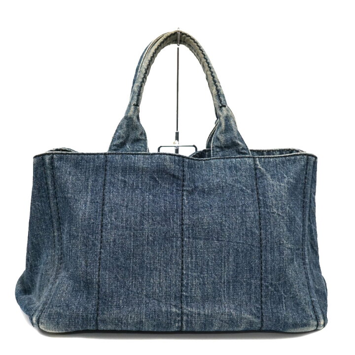 楽天市場】プラダ Prada カナパ デニム トートバッグ【中古】 : 質屋  
