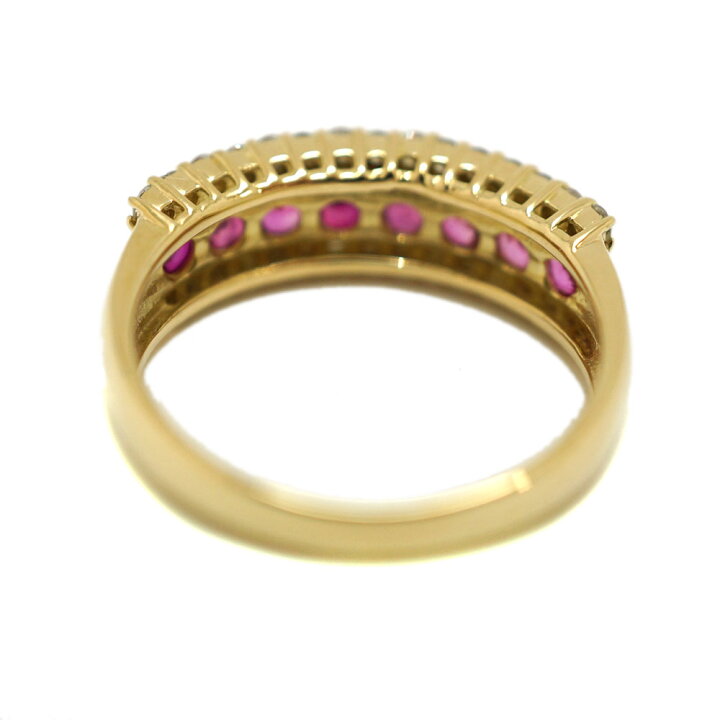 K18YG イエローゴールド ルビー リング・指輪 ルビー0.68ct  