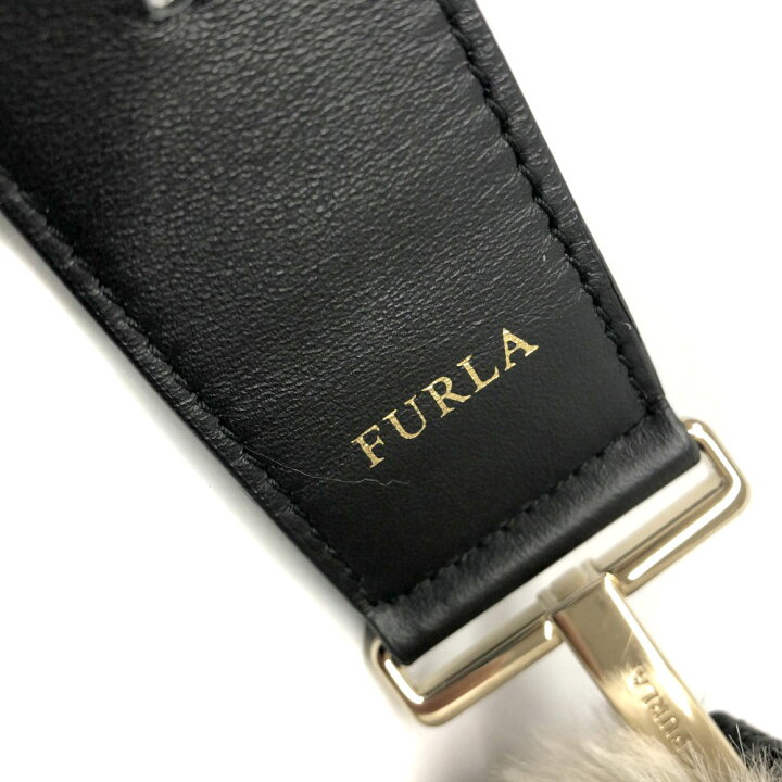 楽天市場】【値下げ】FURLA 【フルラ】 ファーショルダーバッグ グレー 