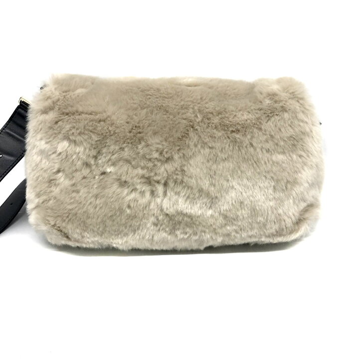 楽天市場】【値下げ】FURLA 【フルラ】 ファーショルダーバッグ グレー 