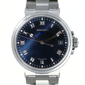 ブレゲ Breguet 5517TI/Y1/TZ0 マリーン ブルー チタン 腕時計 【中古】