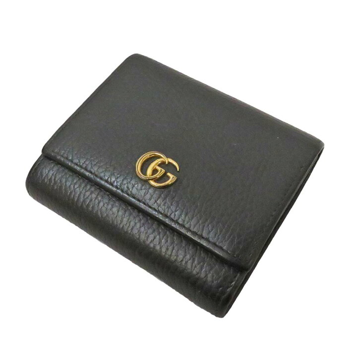 楽天市場】グッチ Gucci 598587 ダブルGミディアムウォレット ブラック  
