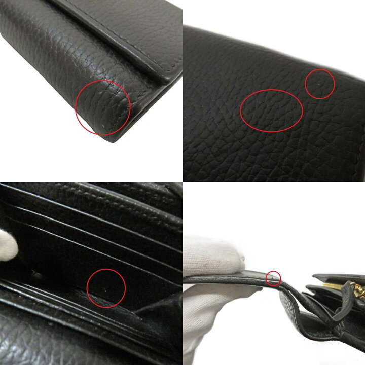 楽天市場】グッチ Gucci 598587 ダブルGミディアムウォレット ブラック  