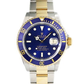 ロレックス Rolex 16613 サブマリーナーデイト ブルー 自動巻き オートマチック ダイバーズ ステンレス イエローゴールド メンズ 腕時計【中古】