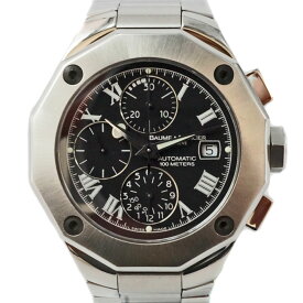 ボーム＆メルシエ Baume&Mercier 65541 リビエラ クロノグラフ 腕時計 ブラック【中古】