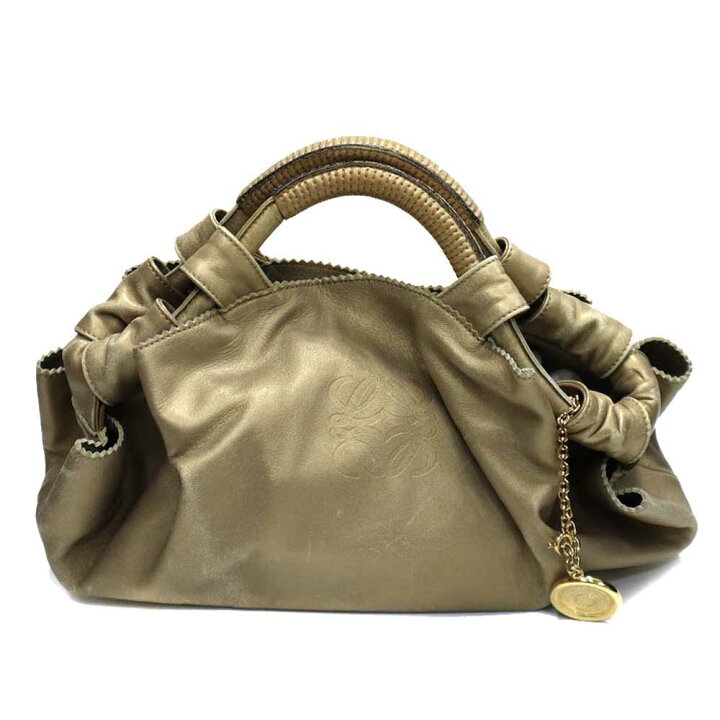 楽天市場】ロエベ Loewe ナッパアイレ ハンドバッグ ゴールド【中古 