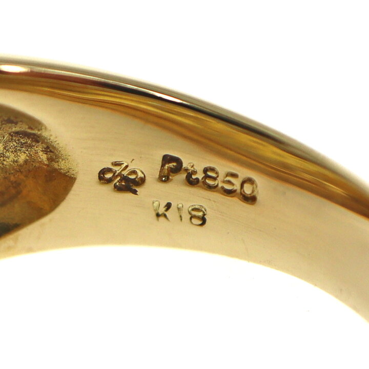 楽天市場】K18/Pt850 18金 プラチナ850 YG PG D0.35ctリング 8.7g 12号  