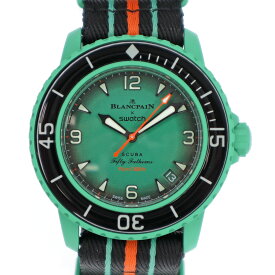 スウォッチ Swatch S035I100 フィフティファゾムス ブランパン グリーン 腕時計【中古】