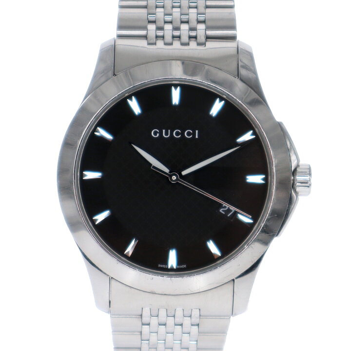 楽天市場】グッチ Gucci 126.4 Gタイムレス 腕時計 ブラック クォーツ  