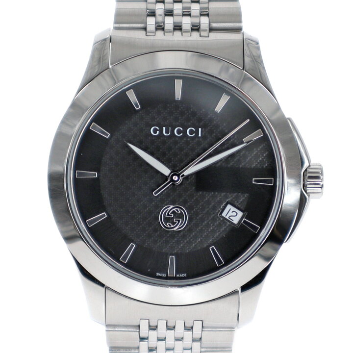 楽天市場】グッチ Gucci 126.4 Gタイムレス 腕時計 ブラック クォーツ 