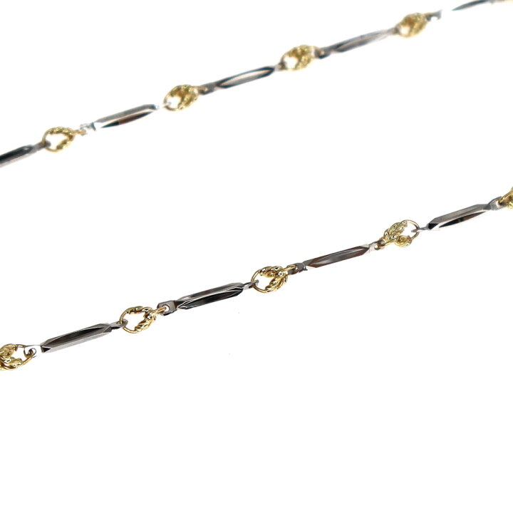 楽天市場】K18Pt850 18金 プラチナ850 デザインネックレス 5.3g 41.5cm 