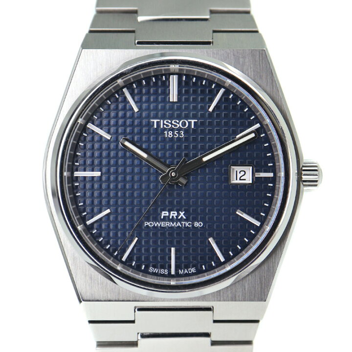楽天市場】ティソ Tissot T137407A PRX パワーマティック80 ネイビー  