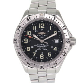 ブライトリング Breitling A17345 スーパーオーシャン 自動巻き ブラック ステンレス メンズ 腕時計【中古】