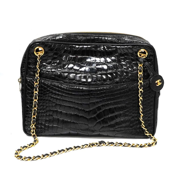 楽天市場】シャネル Chanel チェーントートバッグ ブラック【中古