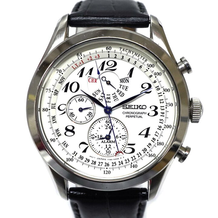 楽天市場】セイコー Seiko 7T86-0AC0 クロノグラフパーペチュアル 