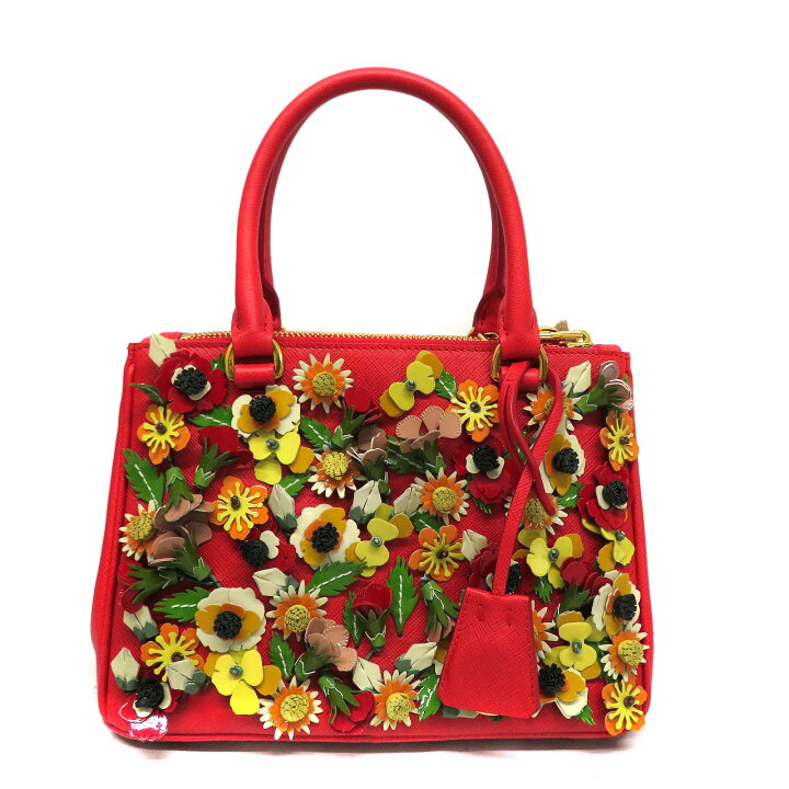 楽天市場】プラダ Prada 1BA905 フローラルアップリケガレリアバッグ 