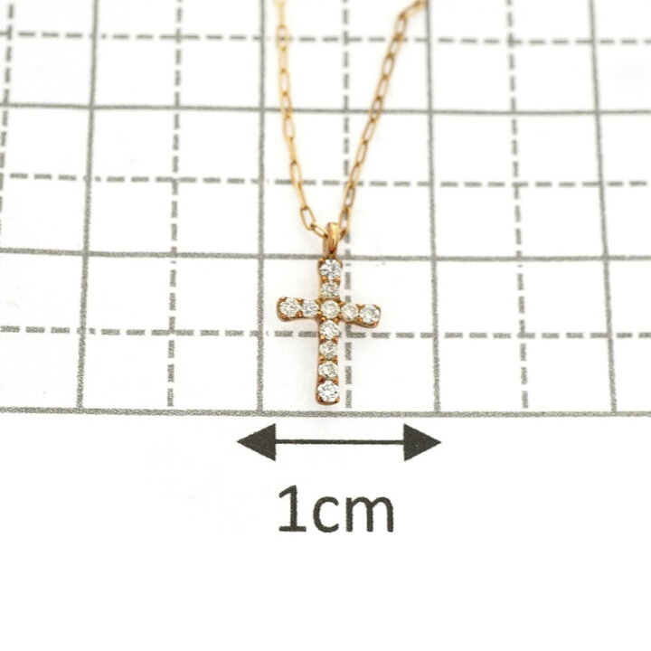 楽天市場】アガット agete K18 ダイヤモンドクロス ネックレス D0.05ct  