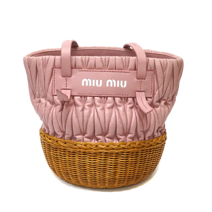 楽天市場】ミュウミュウ Miumiu かごバッグ ピンク 【中古】 : 質屋  