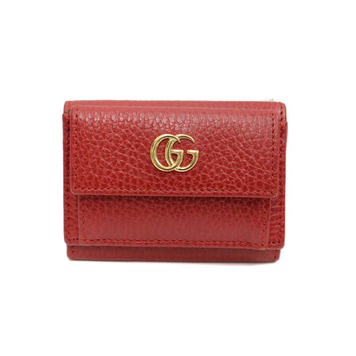 楽天市場】グッチ Gucci 523277 3つ折り財布 レッド【中古】 : 質屋 