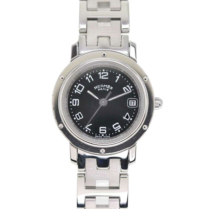 楽天市場】エルメス Hermes CL4.210 クリッパー ブラック 腕時計  