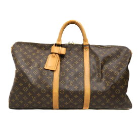 ルイヴィトン Louis vuitton M41414 キーポル・バンドリエール55 ボストンバッグ ブラウン ユニセックス 鞄 PVC×レザー【中古】