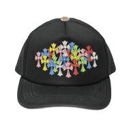 クロムハーツ Chrome Hearts トラッカーキャップ マルチカラーCH 帽子 ブラック メンズ【中古】